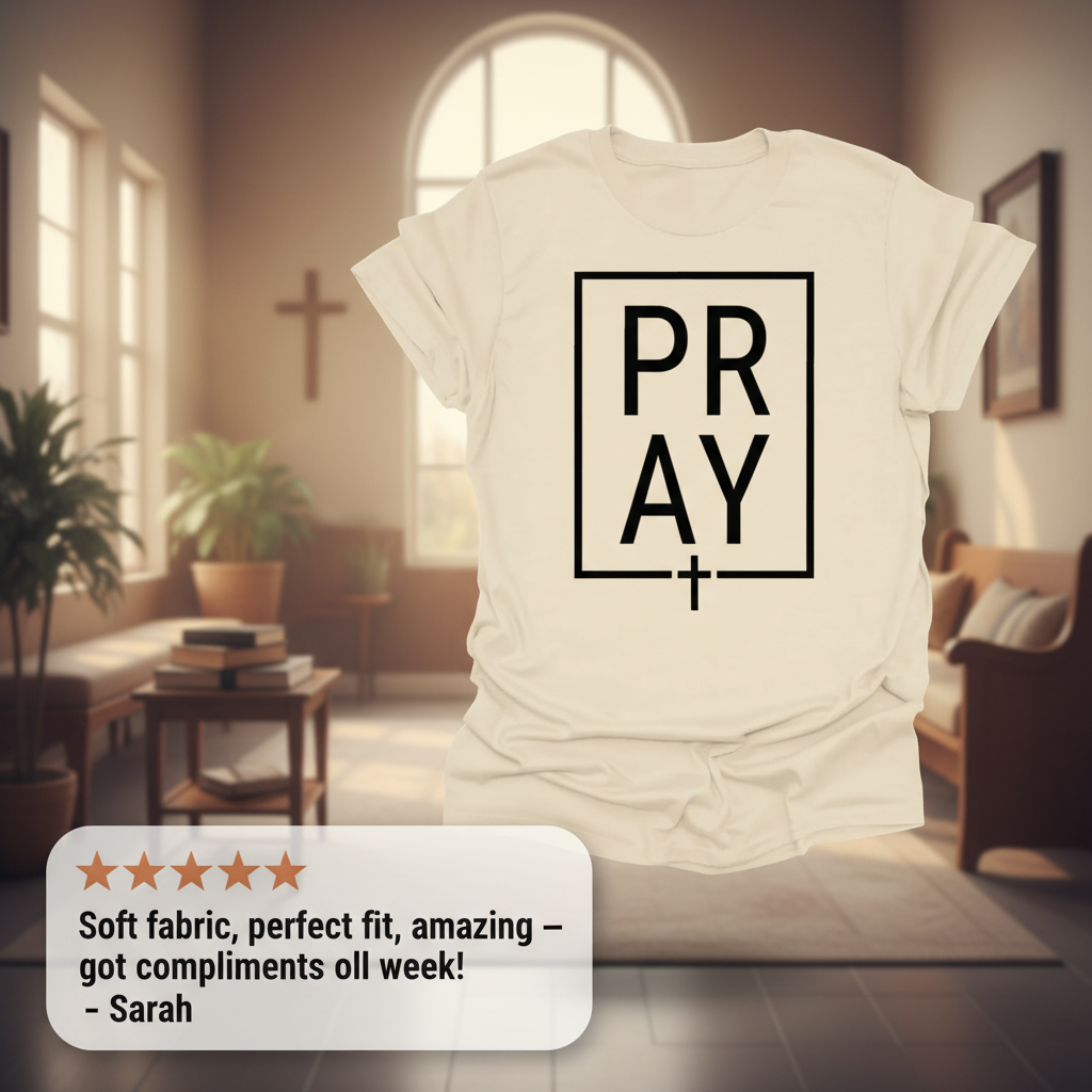 Bold PRAY Statement T-Shirt_review