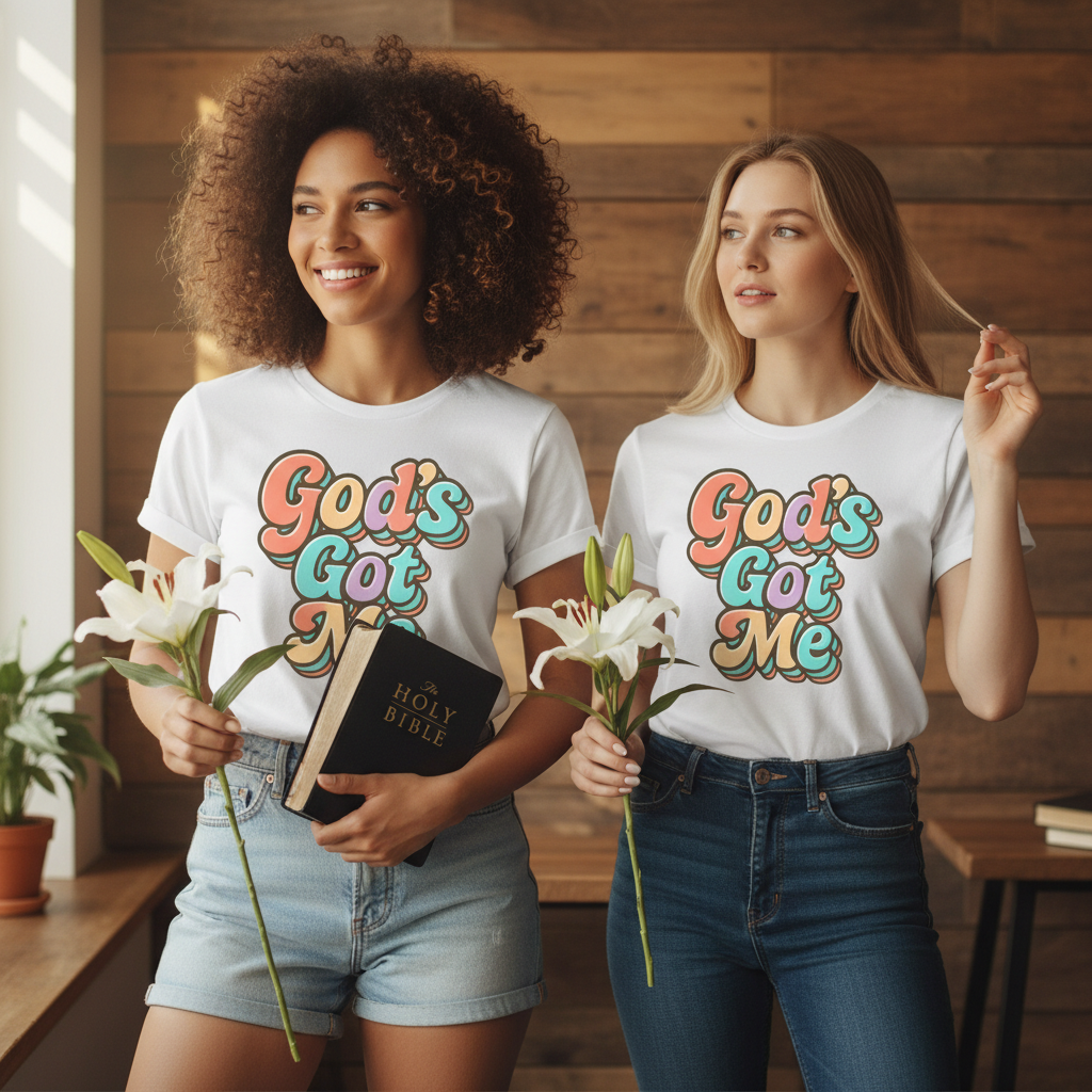 God's Got Me T-Shirt_dual_model_life