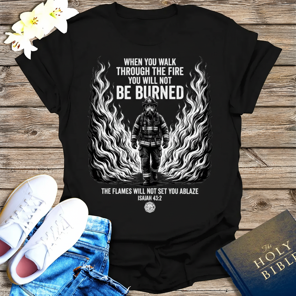 Walk Through Fire T-Shirt_triple_model
