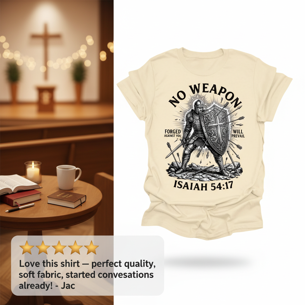 No Weapon Shall Prevail T-Shirt_review_5star
