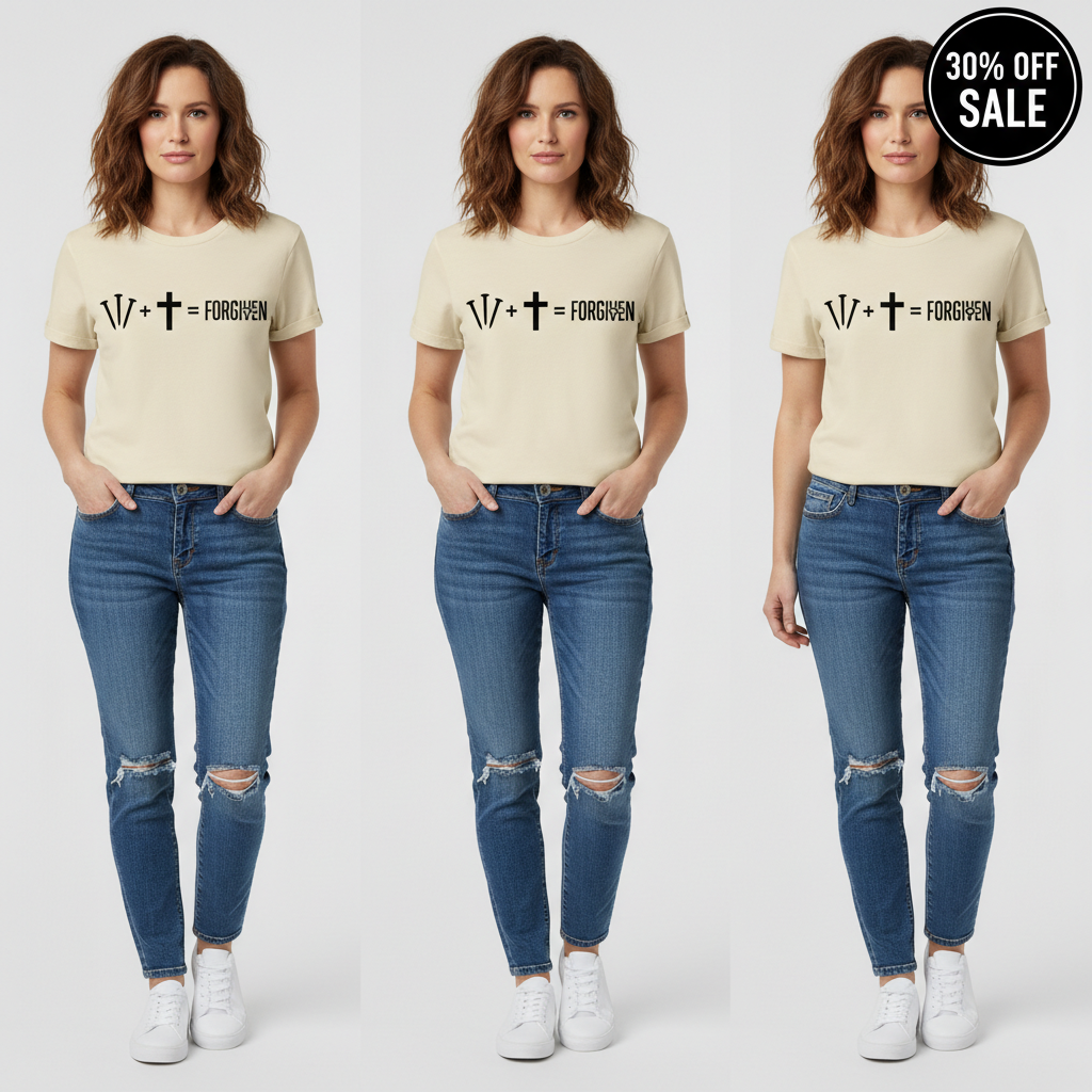 Forgiven Equation T-Shirt_triple_model