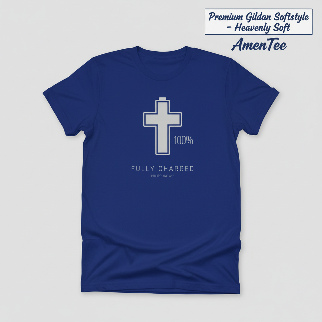 Fully Charged in Christ T-Shirt_clean