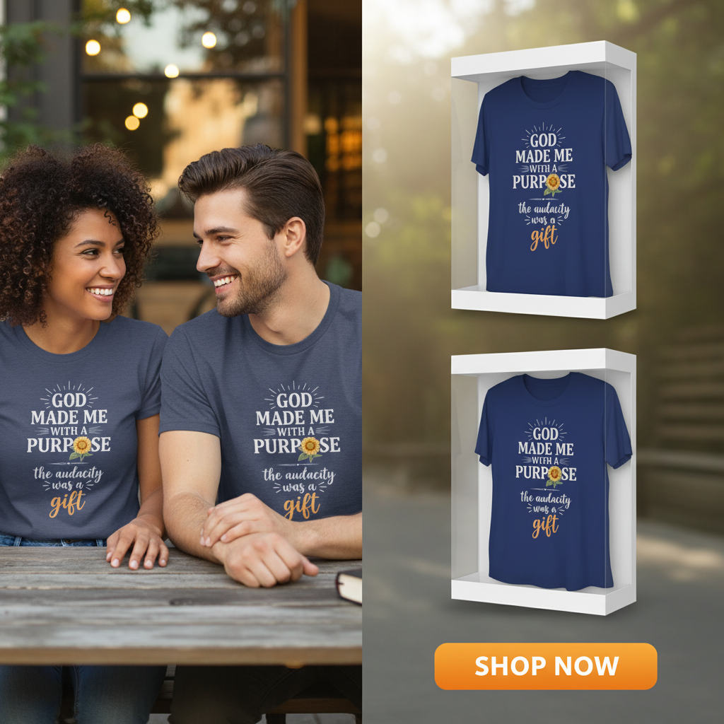 Purpose and Audacity T-Shirt_dual_model_life