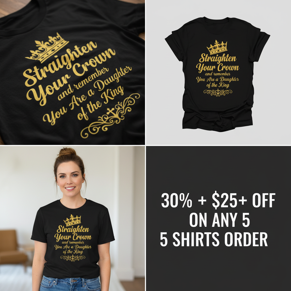 Daughter of the King Crown T-Shirt_4_panel