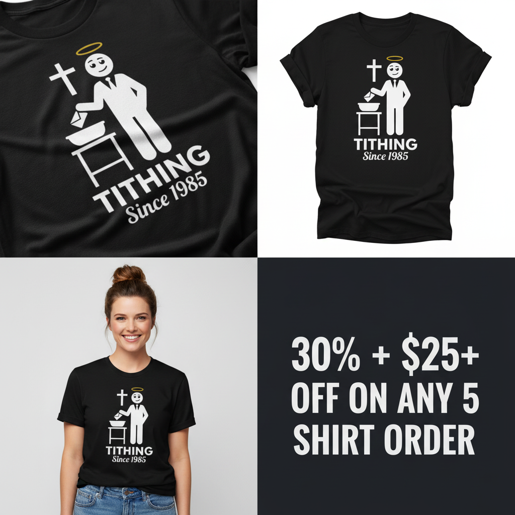 Tithing Since 1985 T-Shirt_4_panel