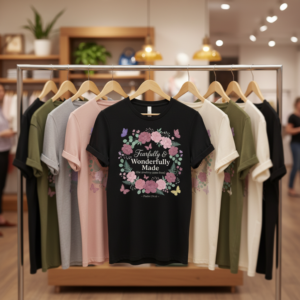 Fearfully & Wonderfully Made T-Shirt_boutique_rack