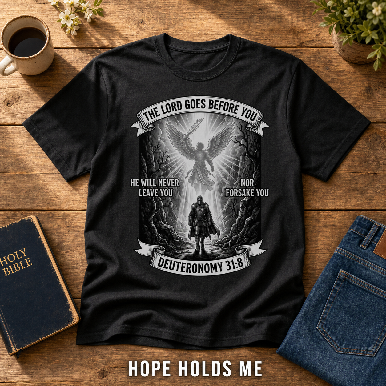 He Will Never Forsake T-Shirt_style_flat