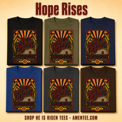 He Is Risen Bread of Life T-Shirt_6color_grid
