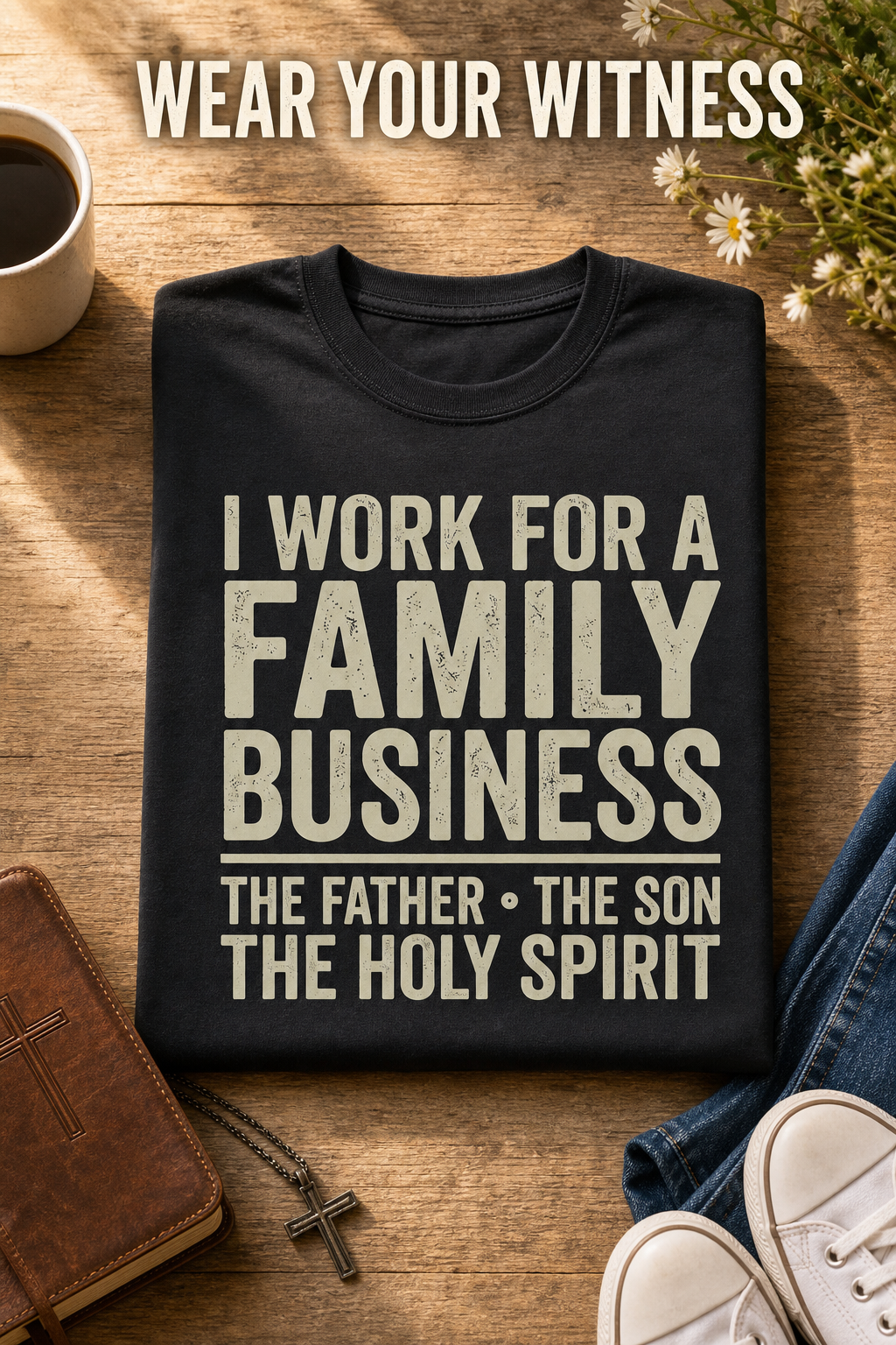 Family Business Trinity T-Shirt_folded_flatlay