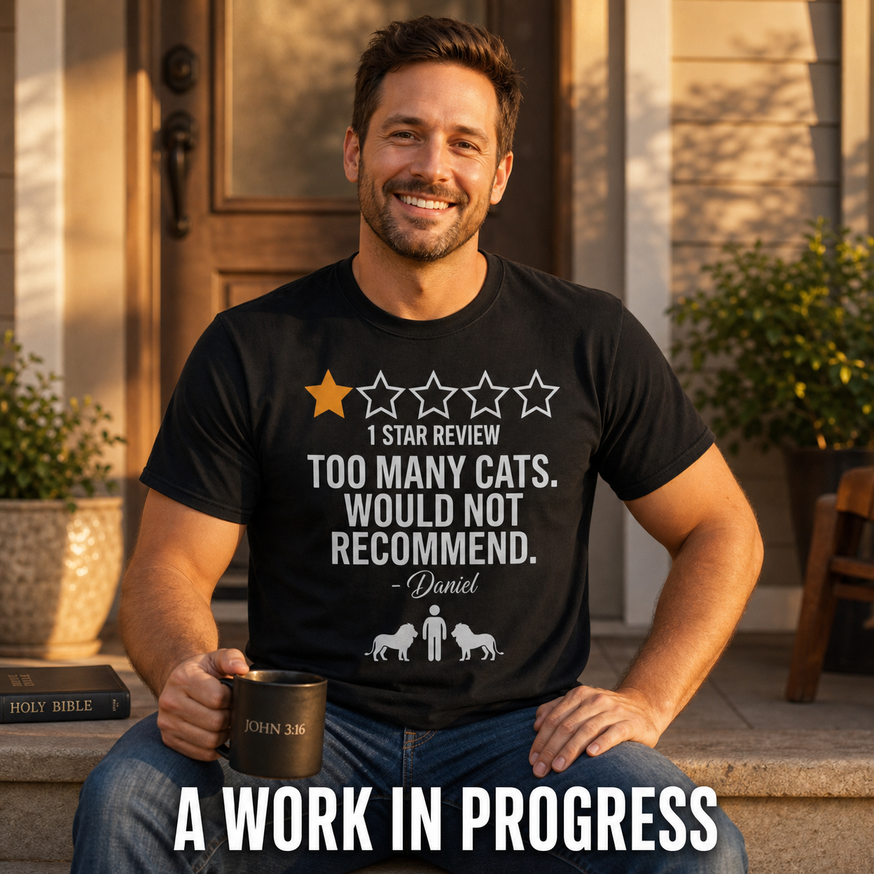 Too Many Cats One-Star Review T-Shirt_ls_golden