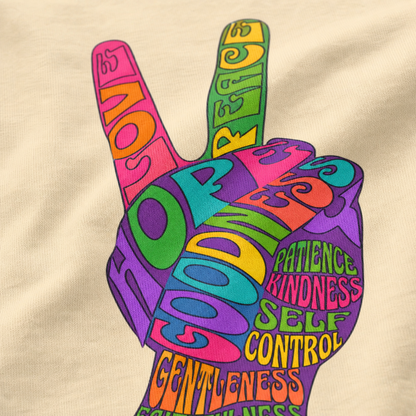 Fruit of the Spirit Peace Sign T-Shirt_macro_detail