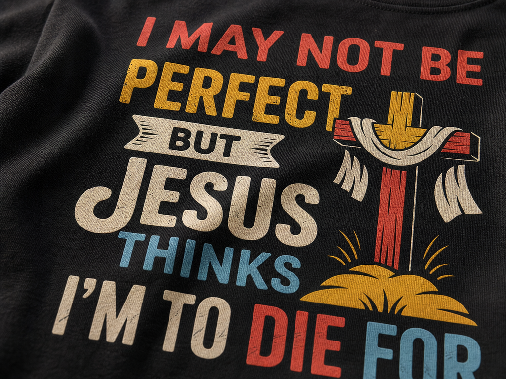 Jesus Thinks I'm Worth It T-Shirt_macro_detail