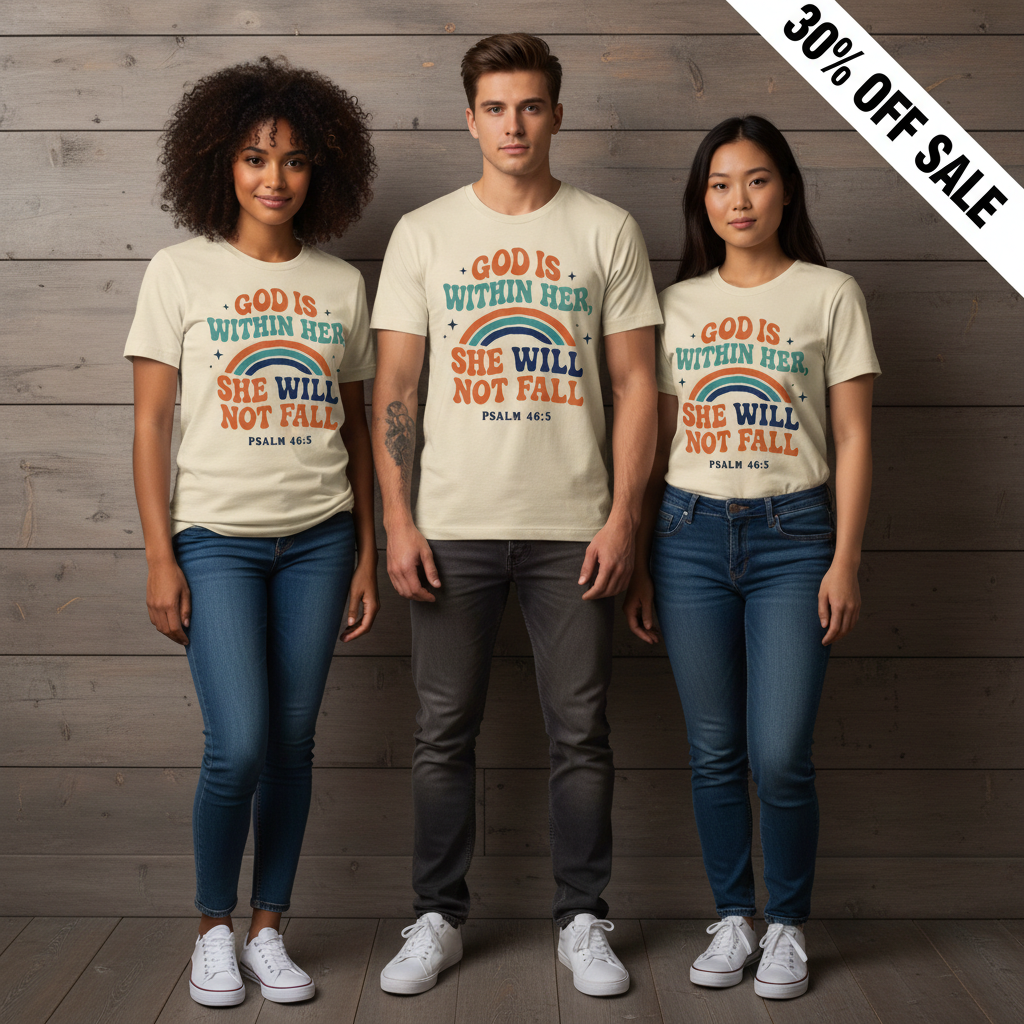 She Will Not Fall T-Shirt_triple_model