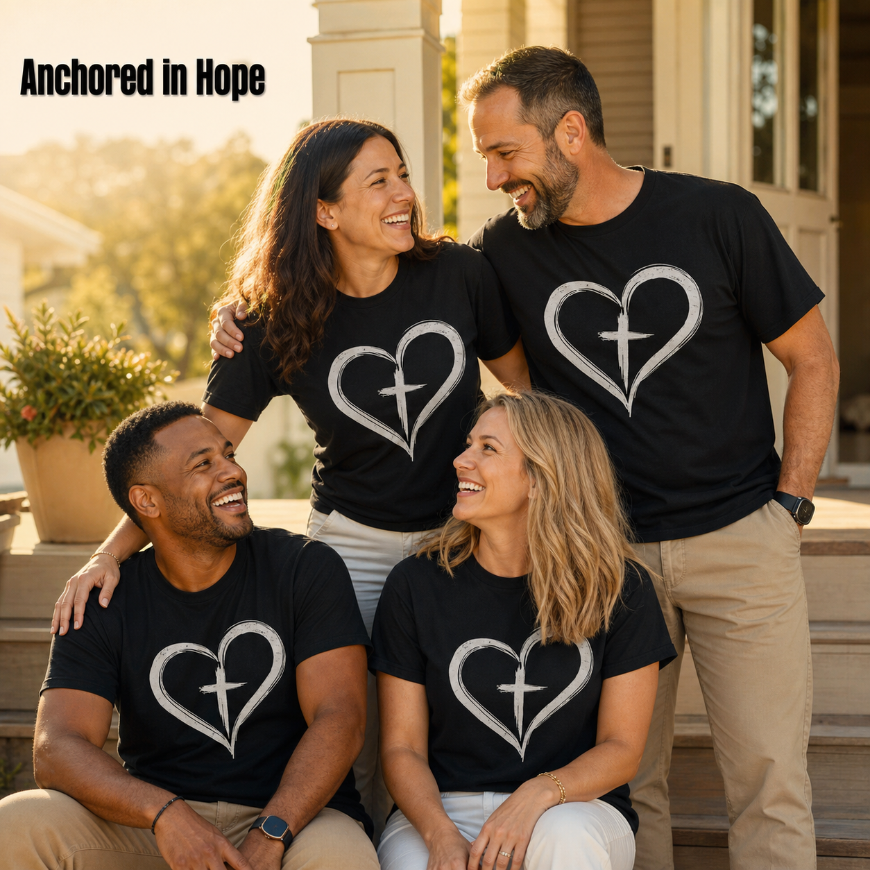 Cross in Heart T-Shirt_group_shot