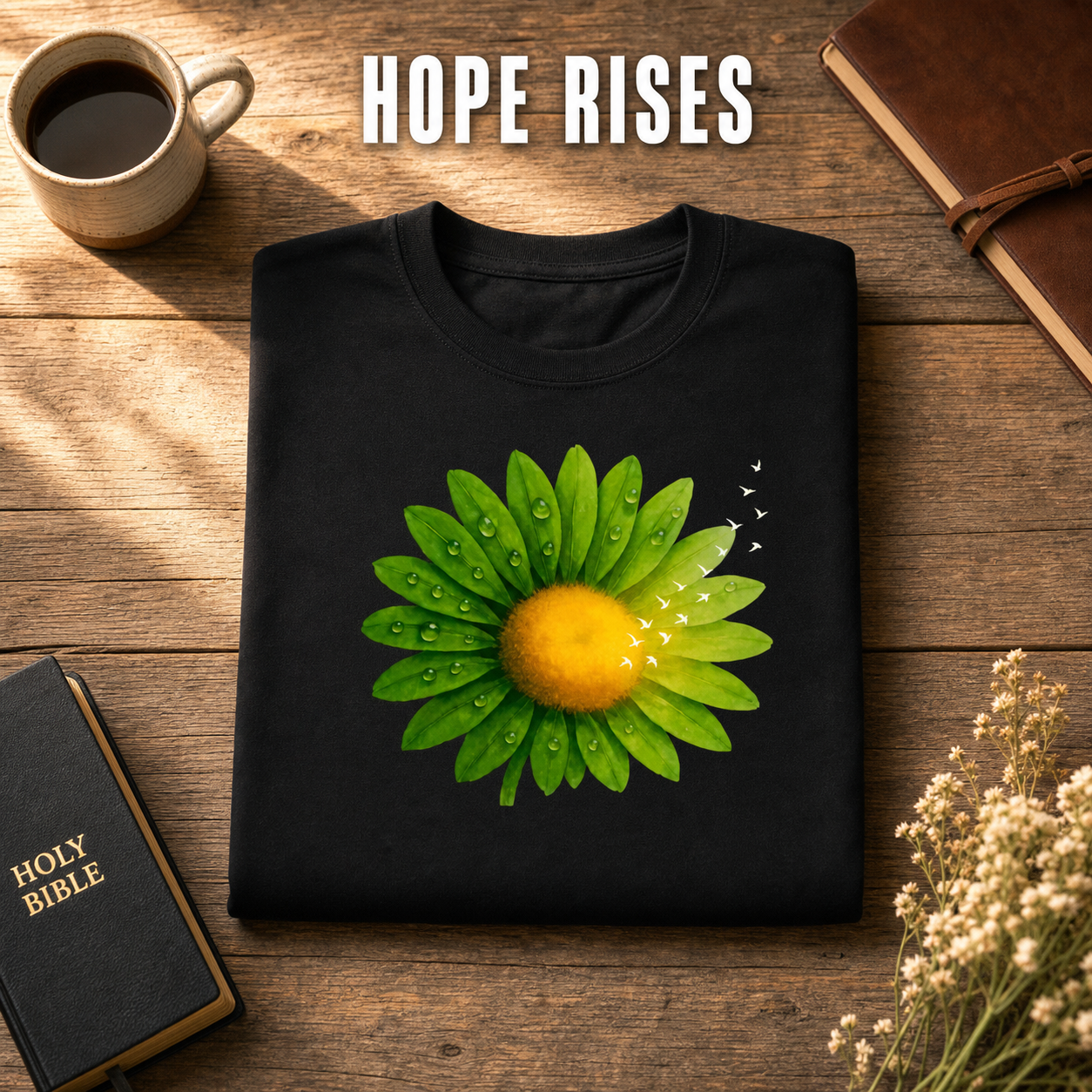 Bloom and Soar T-Shirt_folded_flatlay