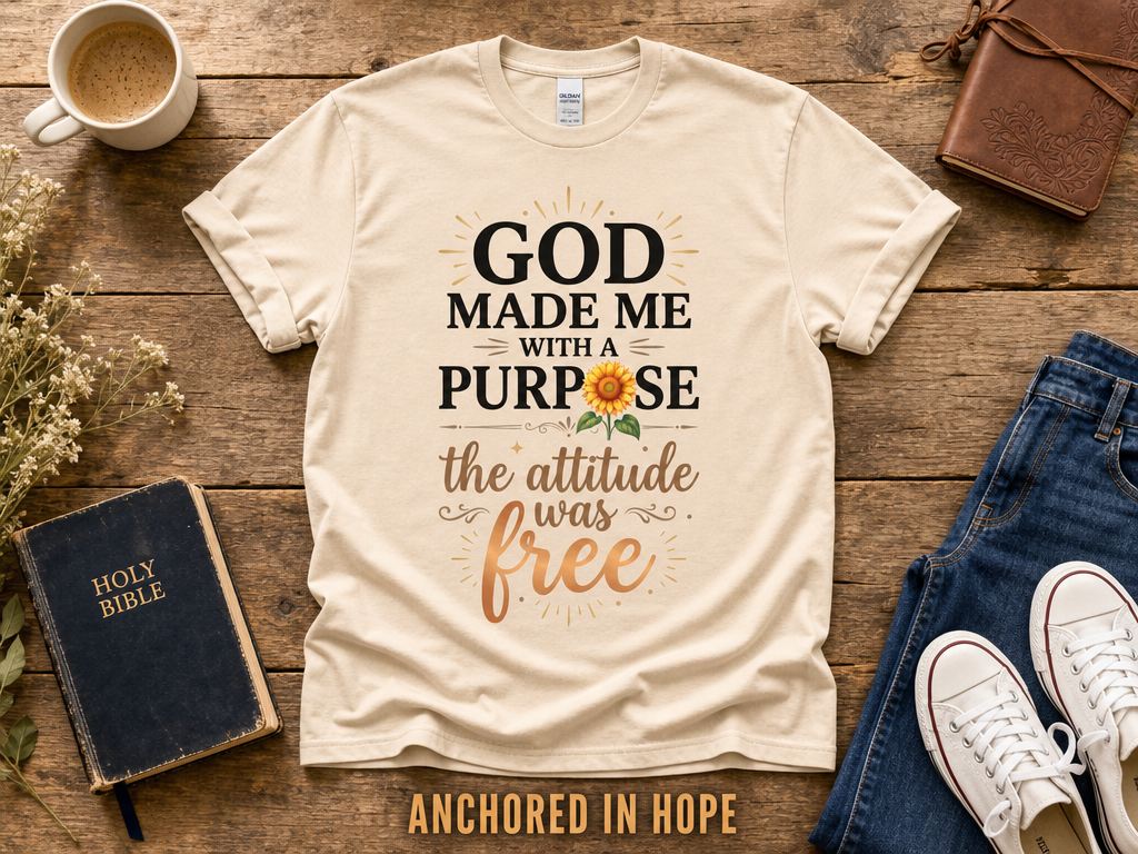 Purpose and Attitude T-Shirt_style_flat