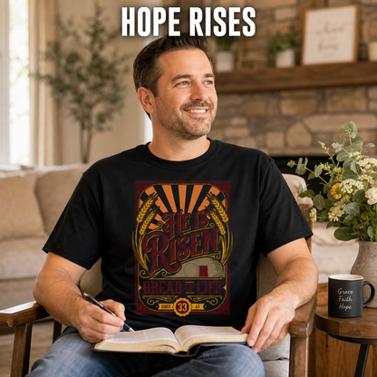 He Is Risen Bread of Life T-Shirt_ls_prop