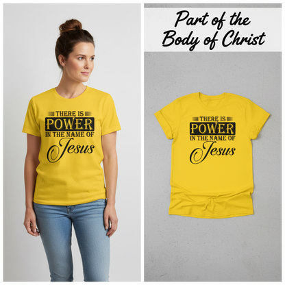 Power in the Name T-Shirt_model_flat