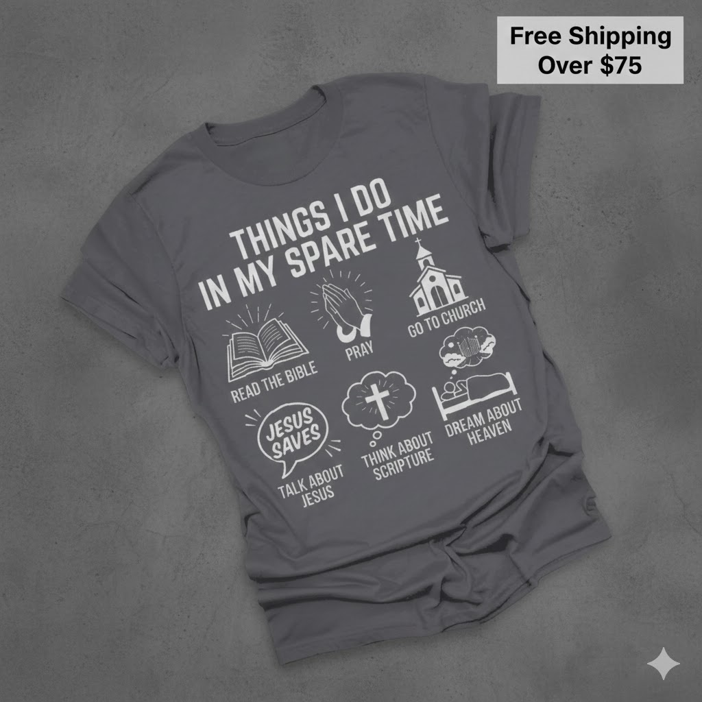 Spare Time with Jesus T-Shirt_fold_tilt