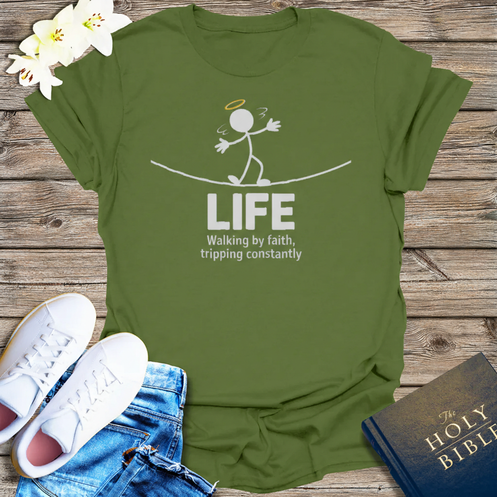 Walking in Faith T-Shirt_dual_model_life