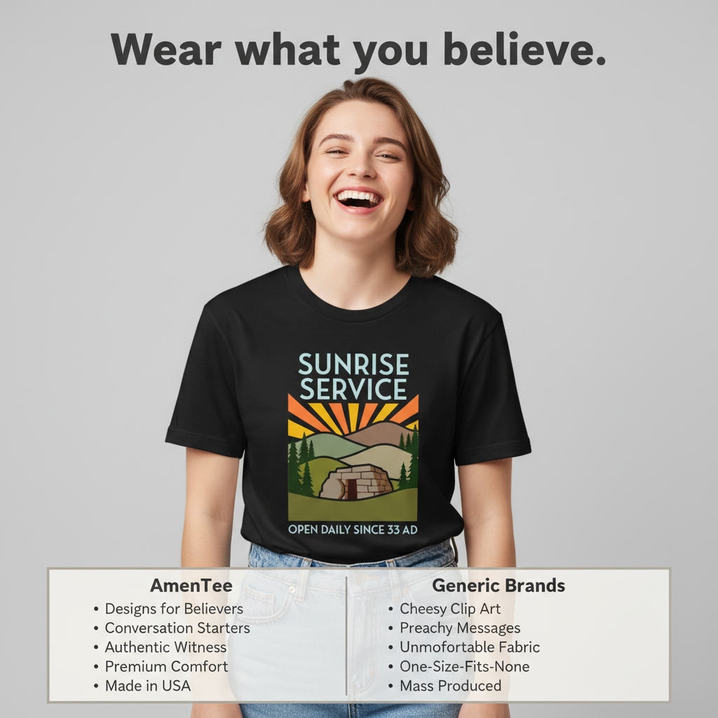 Sunrise Service T-Shirt_product_table