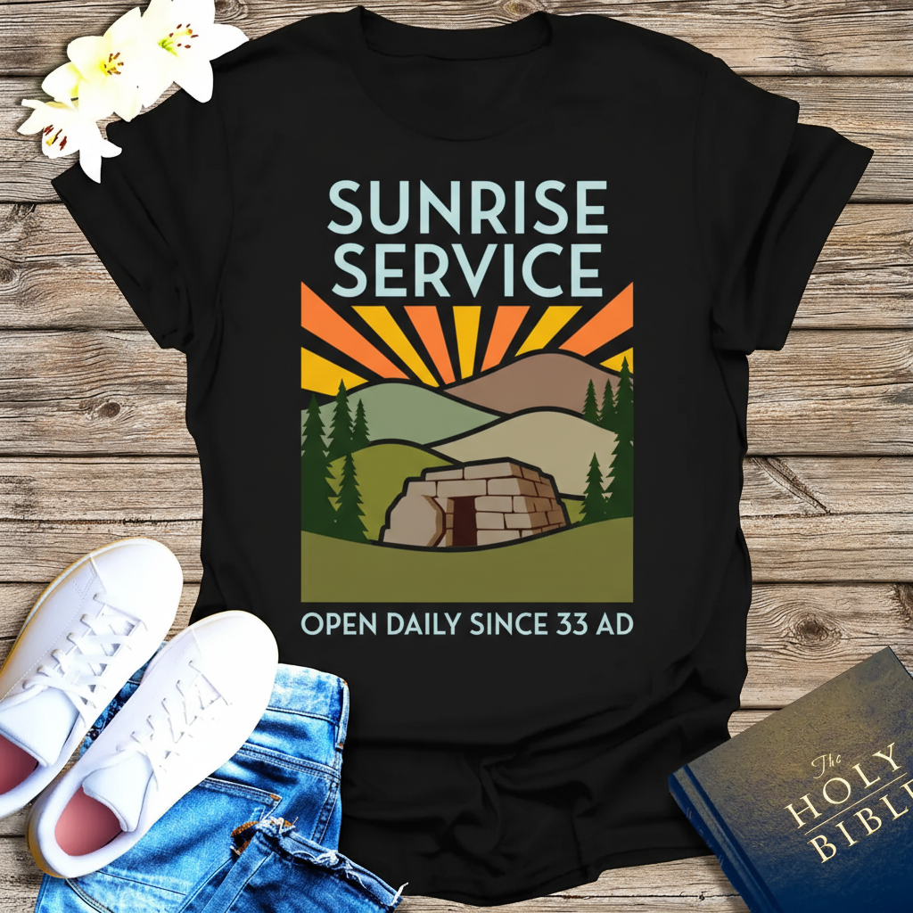 Sunrise Service T-Shirt_triple_model