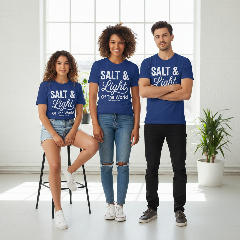 Salt & Light T-Shirt_triple_model