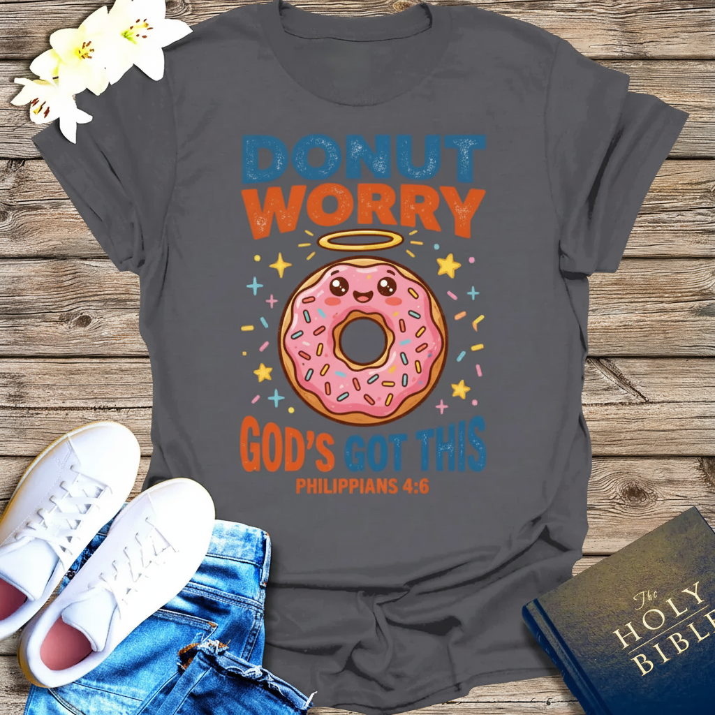 Donut Worry God's Got This T-Shirt_triple_model