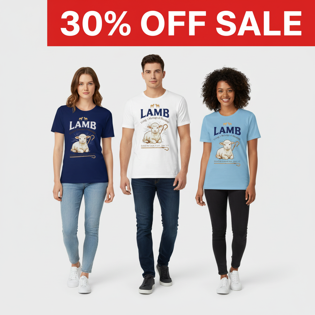 Lamb of Blessings T-Shirt_triple_model