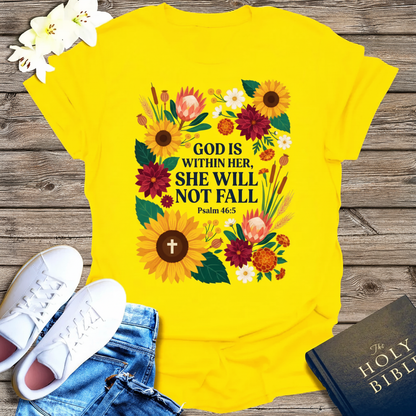 She Will Not Fall T-Shirt_triple_model