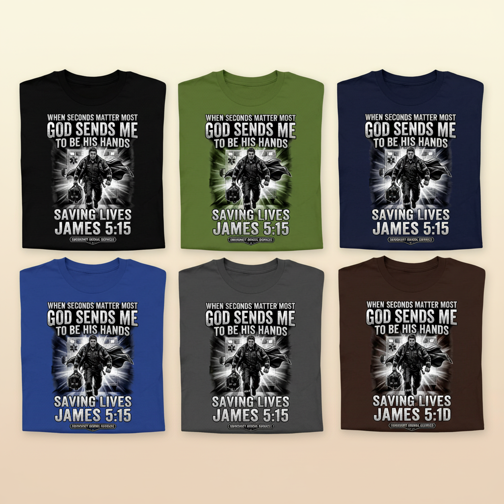 God Sends Me to Be His Hands T-Shirt_6color_grid