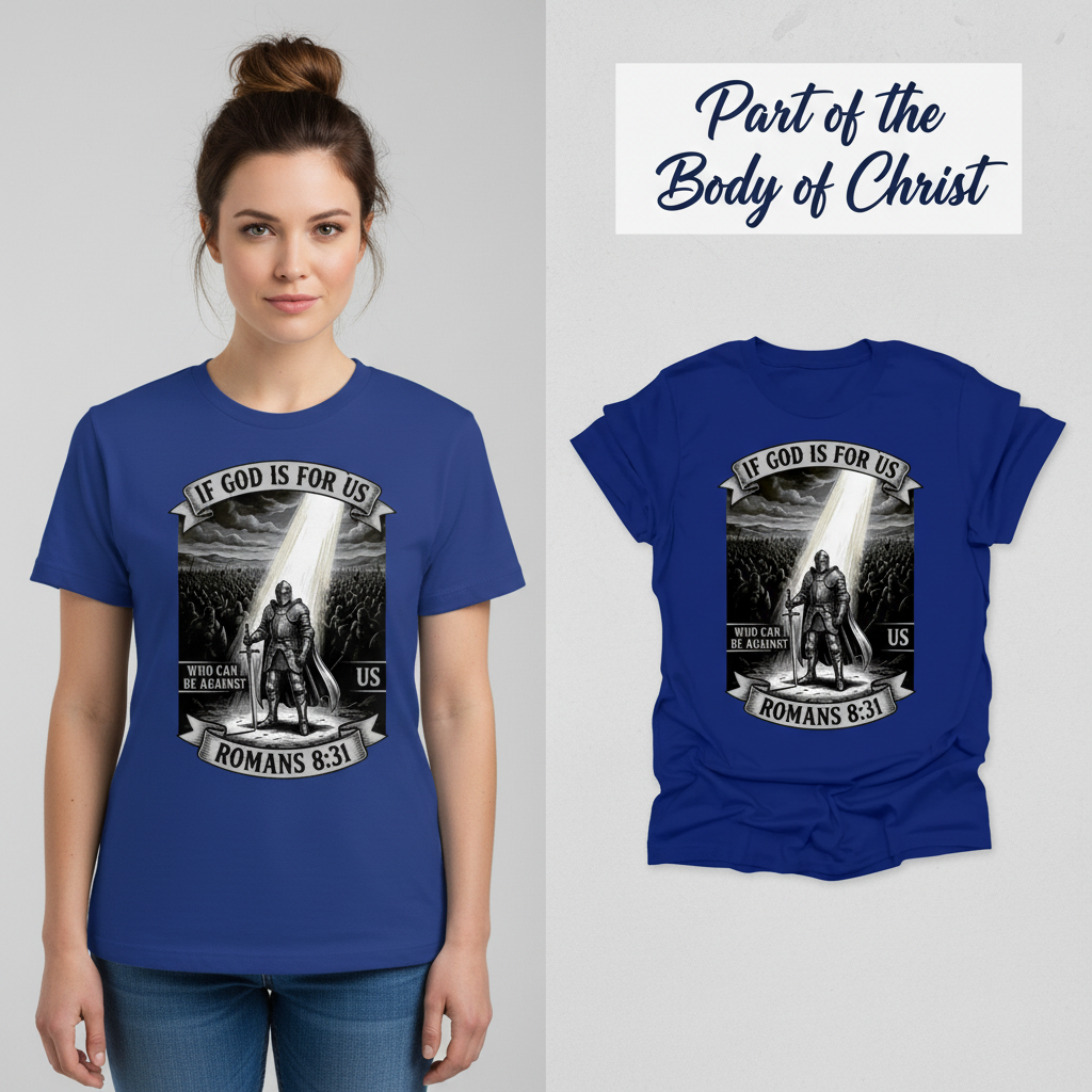If God Is For Us Warrior T-Shirt_model_flat