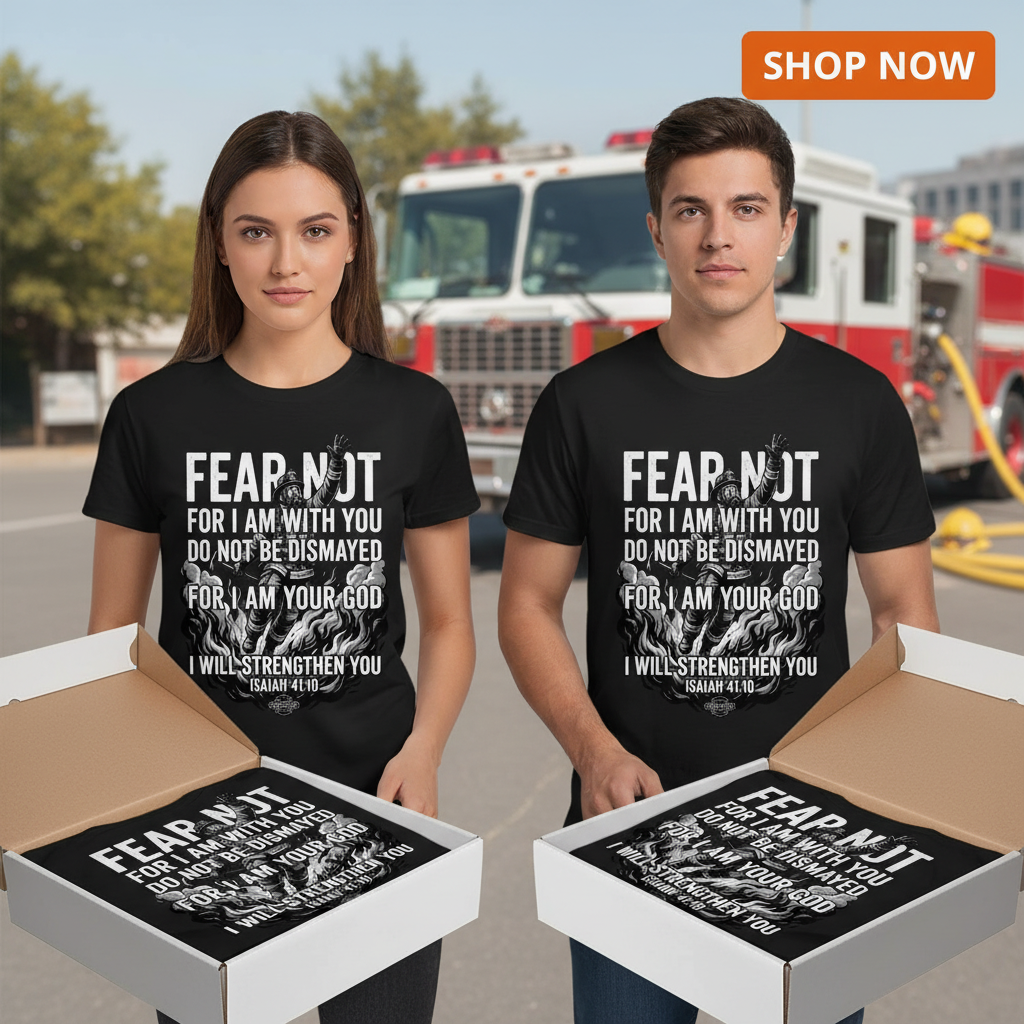 Fear Not Firefighter T-Shirt_dual_model_life
