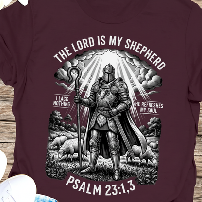 The Lord Is My Shepherd Warrior T-Shirt_extreme_za
