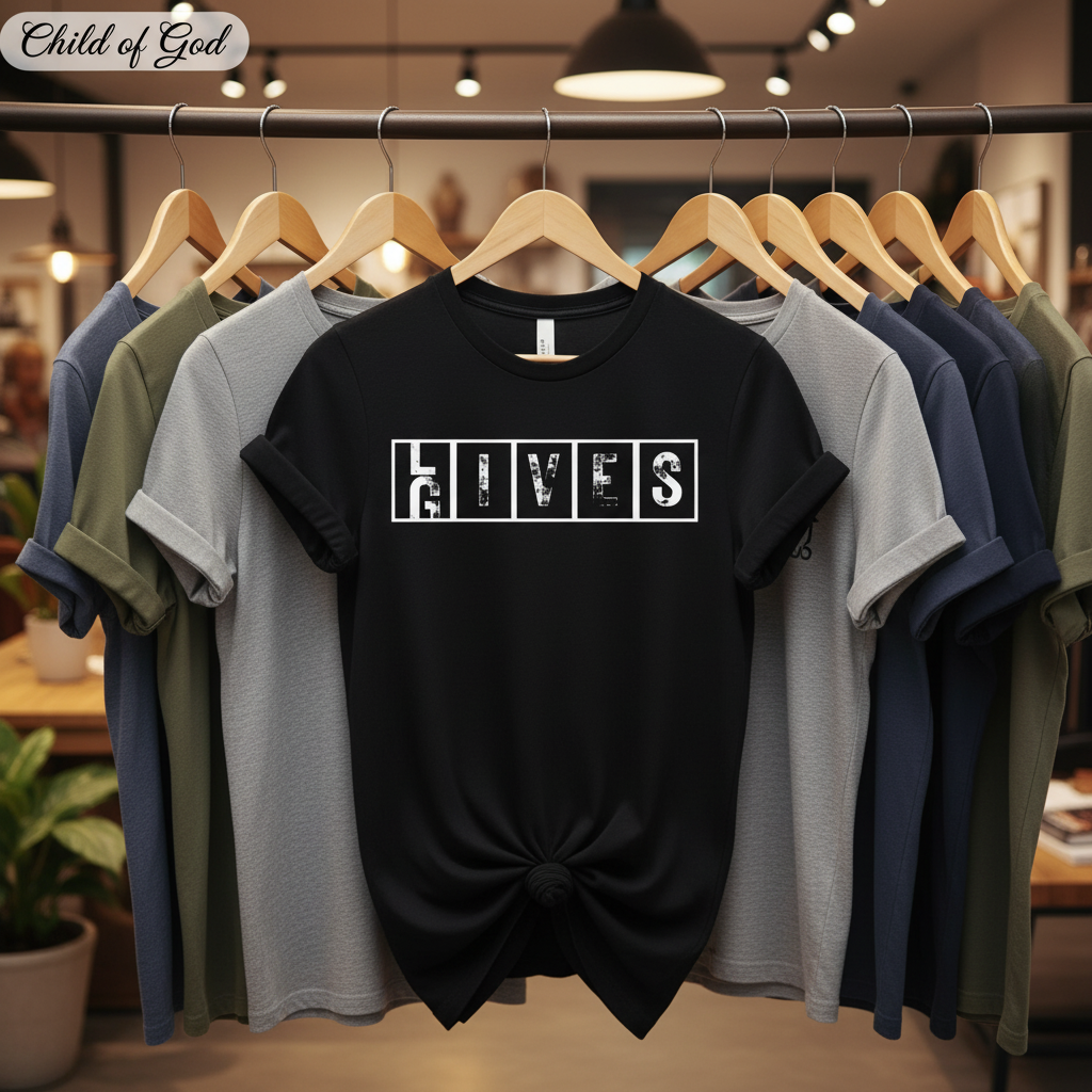 He Gives Lives T-Shirt_boutique_rack