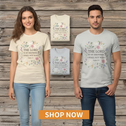The Lord Is My Shepherd T-Shirt_dual_model_life