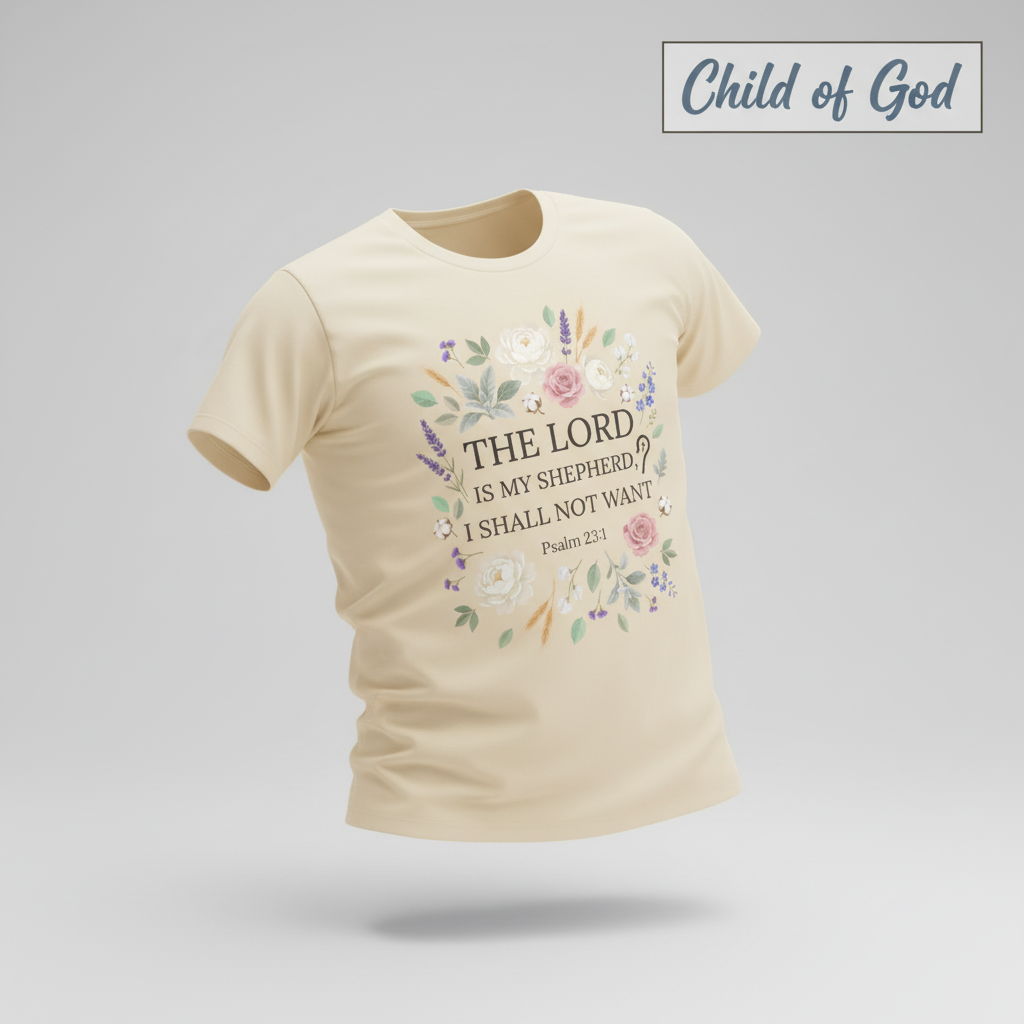 The Lord Is My Shepherd T-Shirt_3d_float