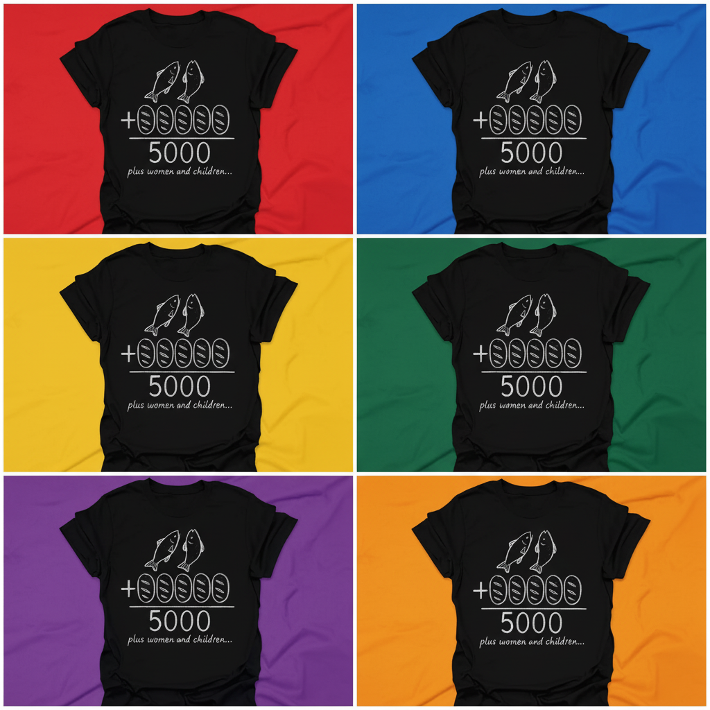 Miracle of 5000 T-Shirt_6color_grid