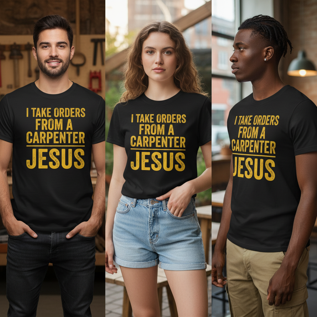 Orders From a Carpenter T-Shirt_triple_model