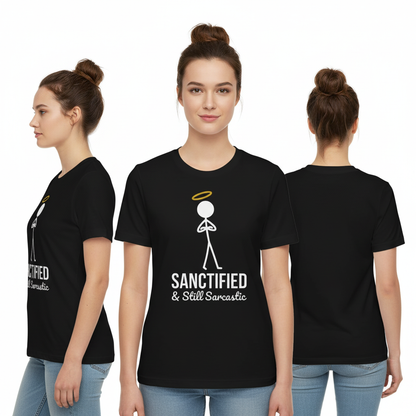 Sanctified & Sarcastic T-Shirt_triple_model