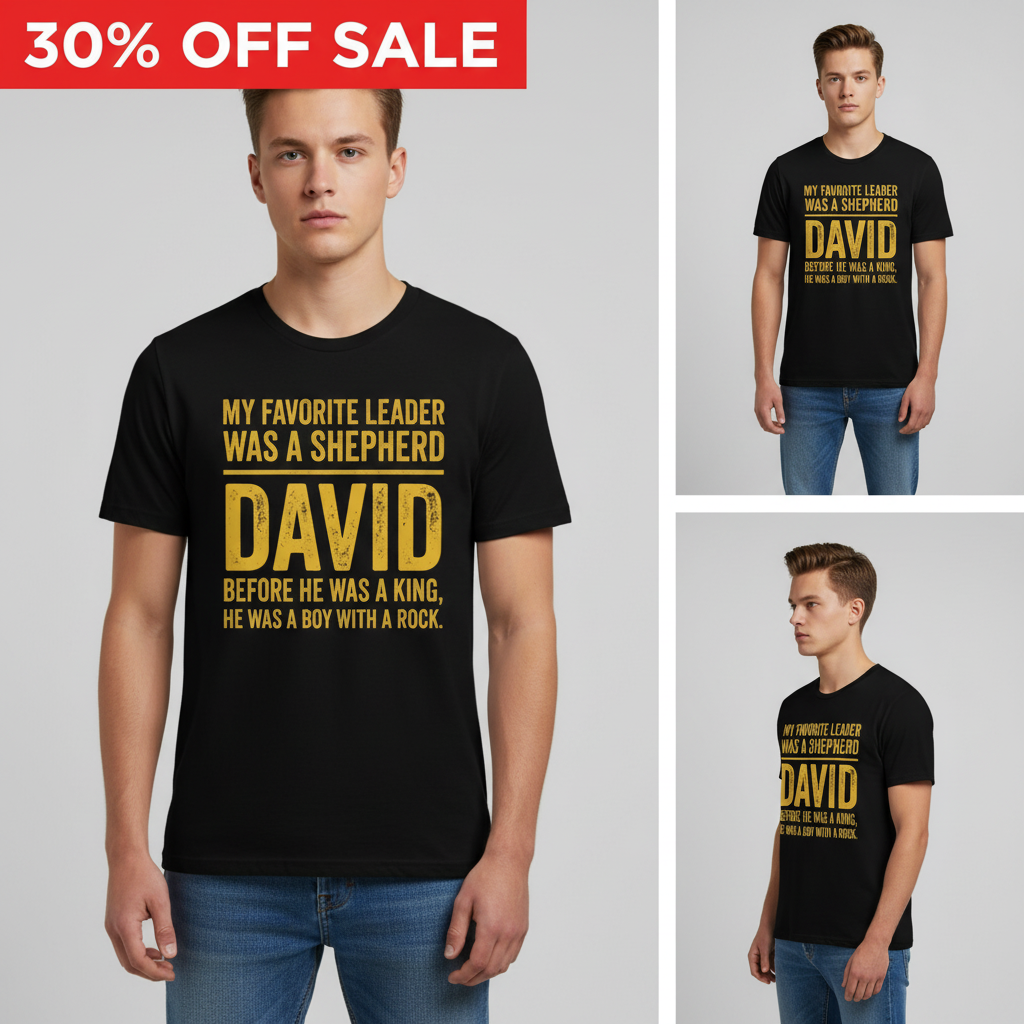 Shepherd Leader David T-Shirt_triple_model