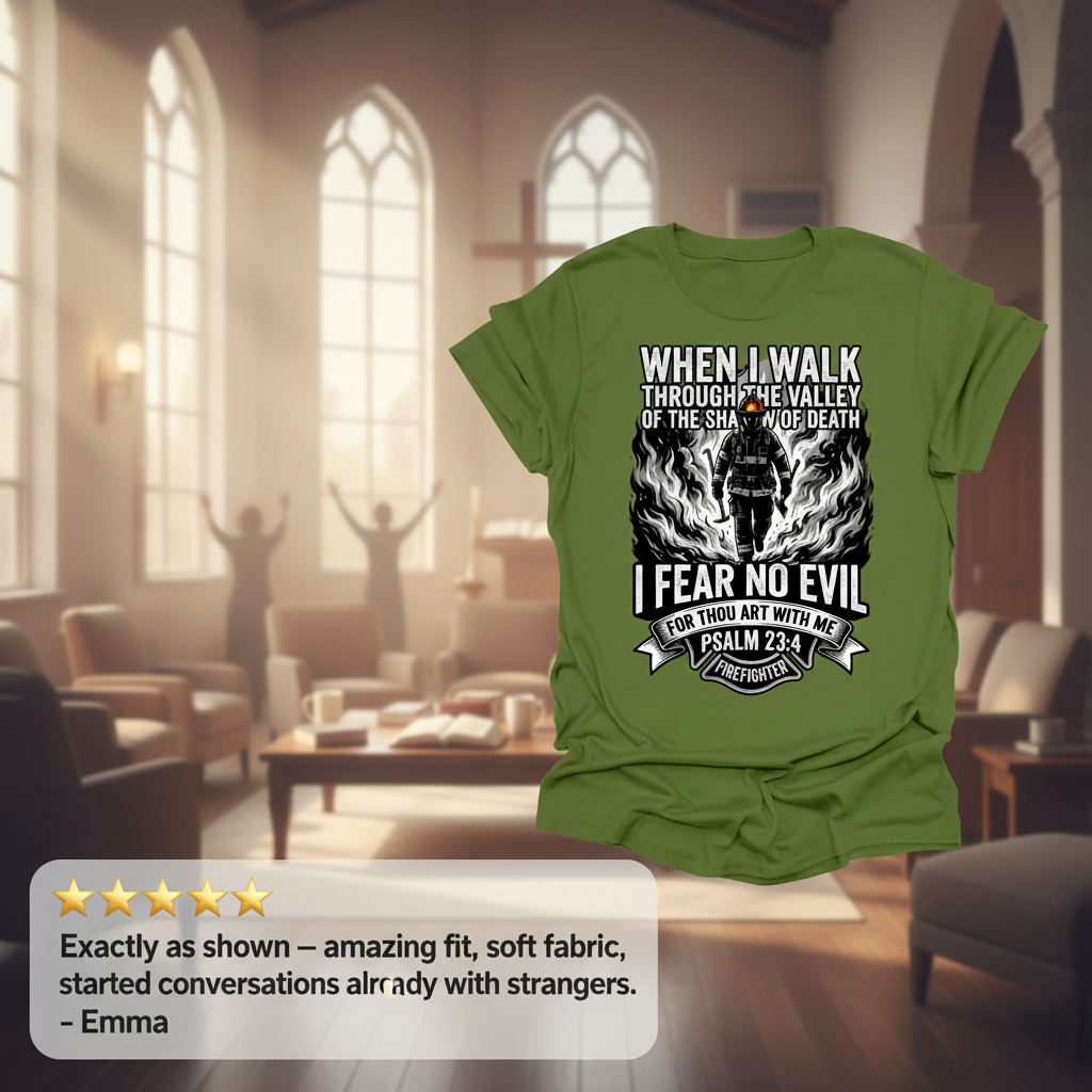 Fear No Evil Firefighter T-Shirt_review_5star