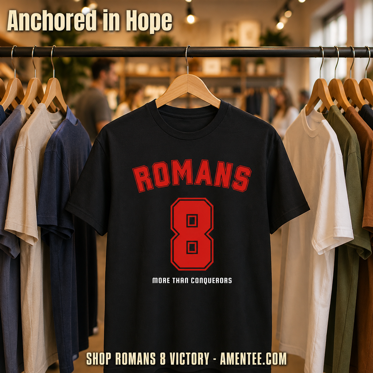 Romans 8 Victory T-Shirt_boutique_rack