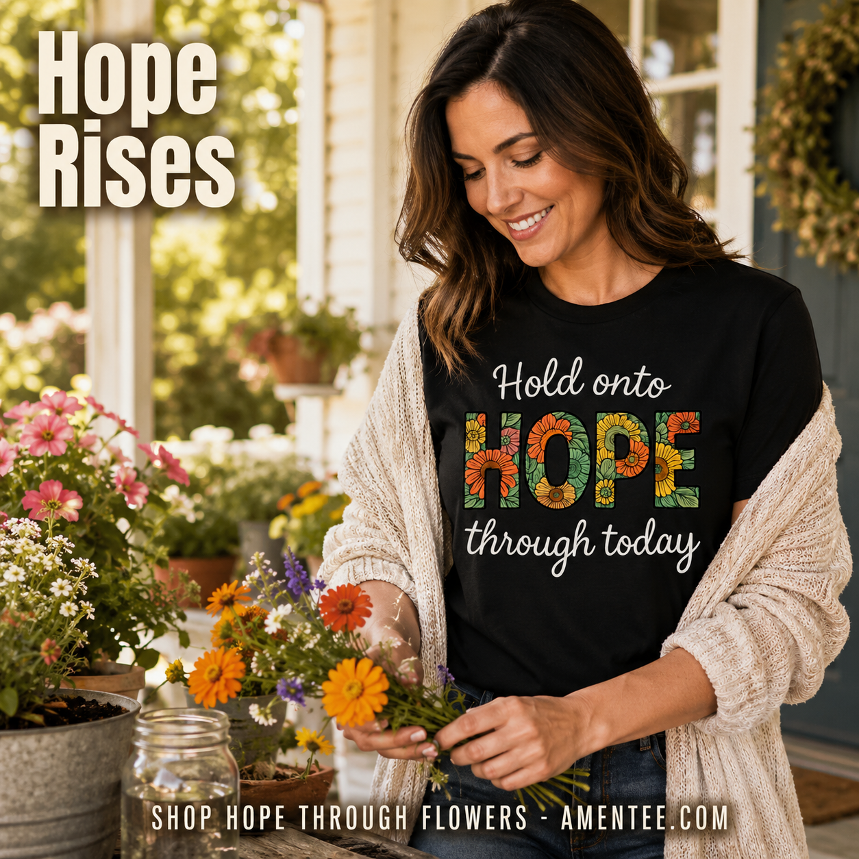 Hope Through Flowers T-Shirt_contextual