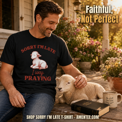 Sorry I'm Late I Was Praying T-Shirt_contextual