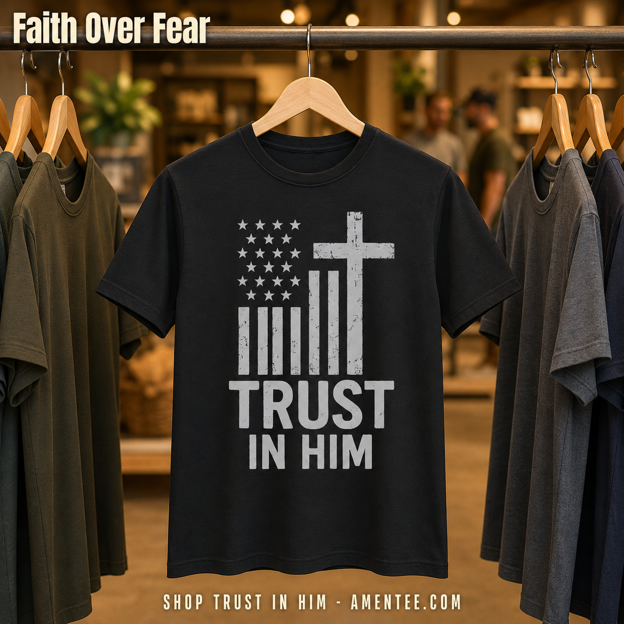 Trust In Him Cross Flag T-Shirt_boutique_rack