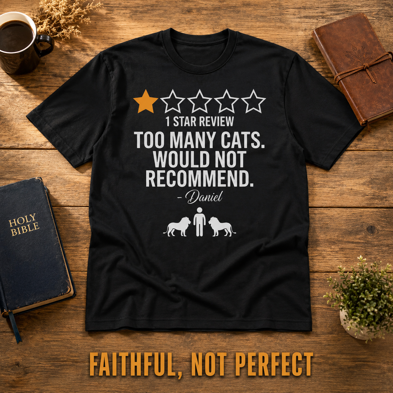 Too Many Cats One-Star Review T-Shirt_style_flat