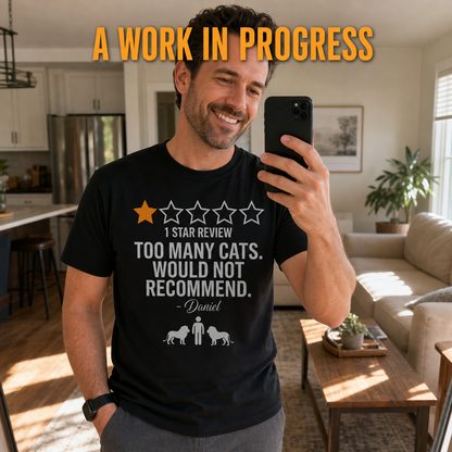 Too Many Cats One-Star Review T-Shirt_ugc_mirror