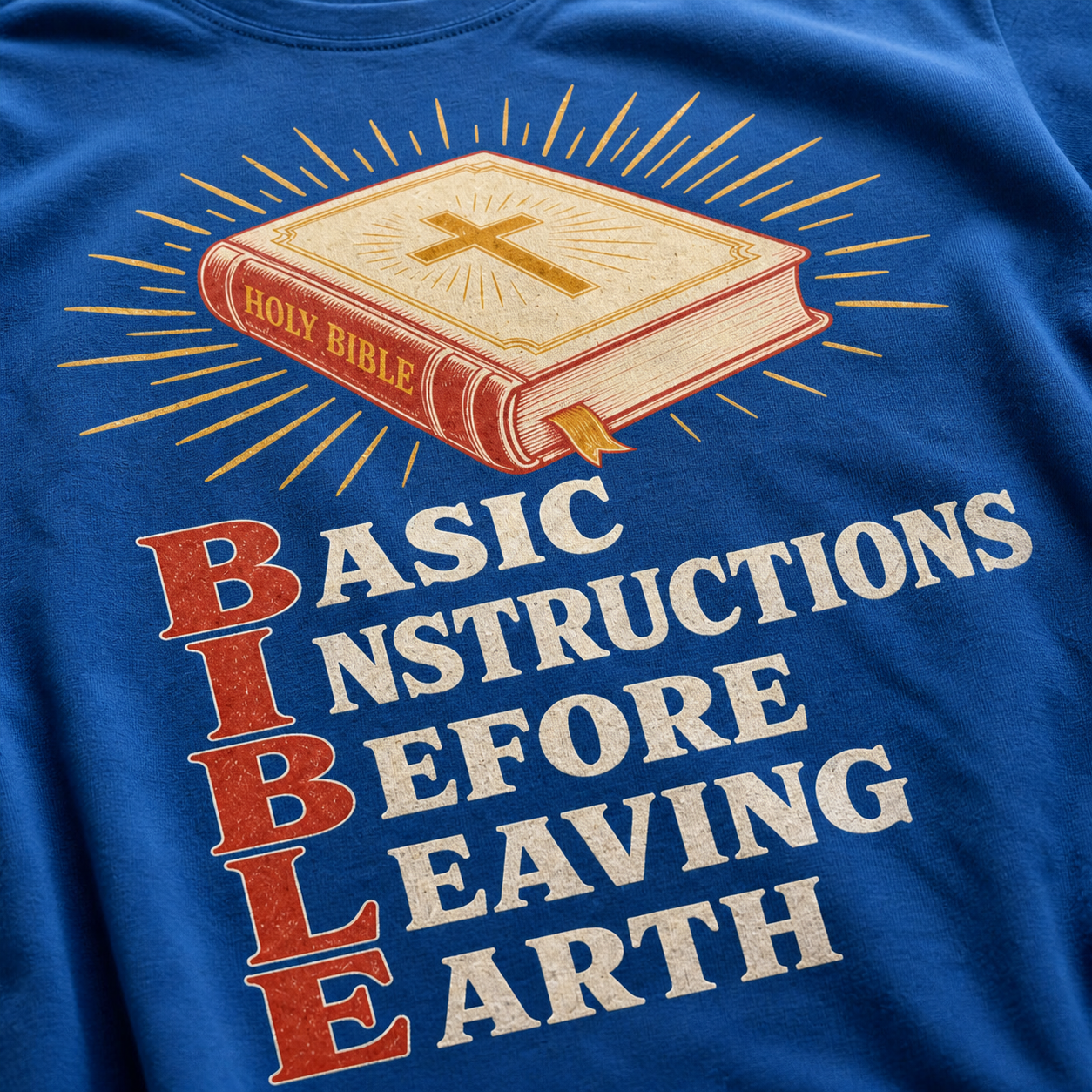 The Bible T-Shirt_macro_detail
