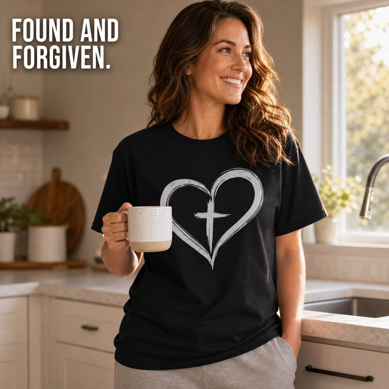 Cross in Heart T-Shirt_ls_indoor